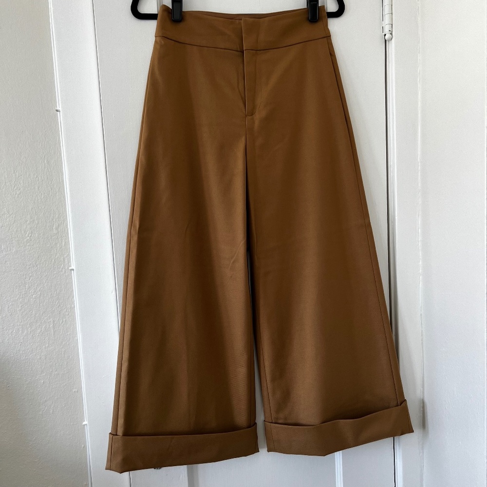 Alice + Olivia Cuffed Wide Leg Pants